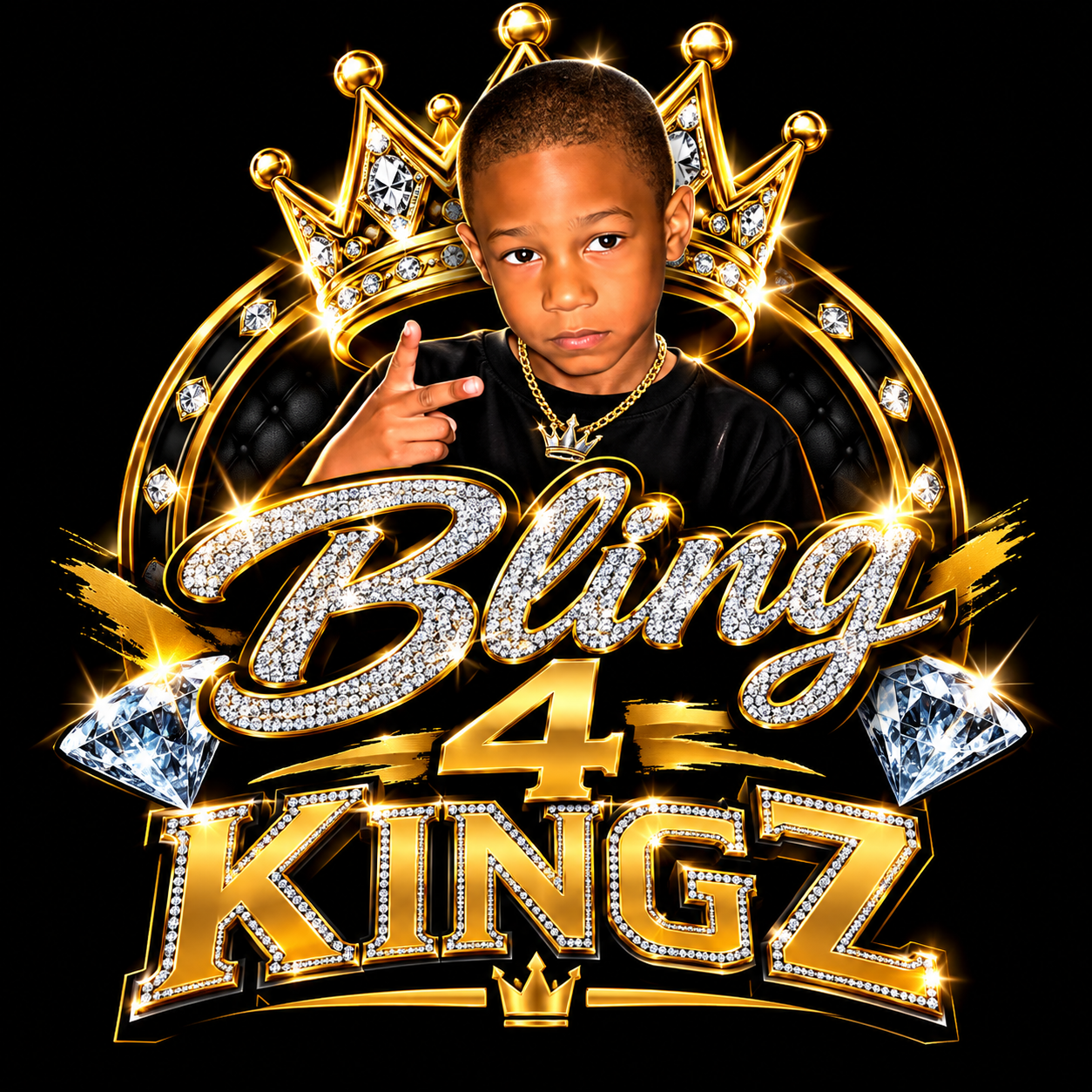 Bling 4 KINGZ logo — We Bling Out Anything